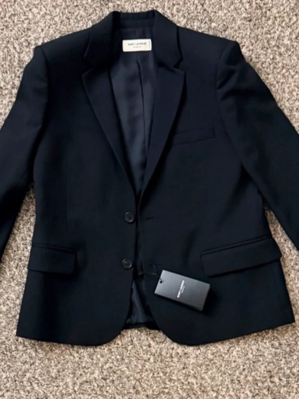 Saint Laurent Black Blazer with Pants Suit Set YSL Size F40